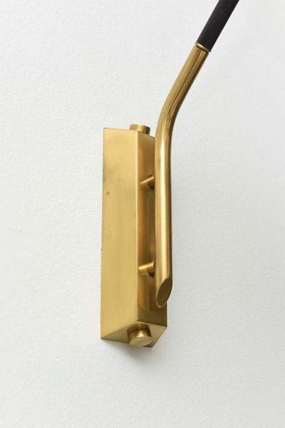  Reggiani Pair of Italian Modern Brass Enameled Parchment Wall Lights Sconces