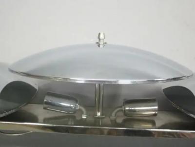  Reggiani Pair of Large Italian Mid Century Modern Chrome Sconces Flush Mounts Reggiani