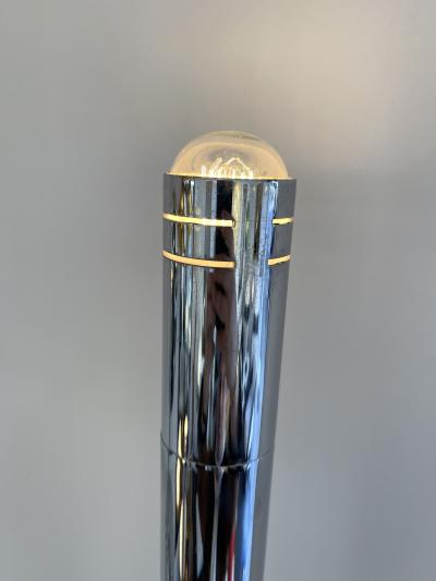  Reggiani Tall Organ Modular Tube Metal Chrome Floor Lamp by Reggiani Italy 1970s