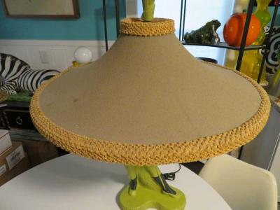  Reglor Fantastic Reglor of California Male Fencer Lamp with Original Shade circa 1951