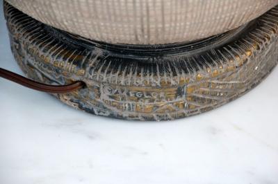  Reglor Impressive Ceramic and Gilt Bronze Lamp by Reglor of California