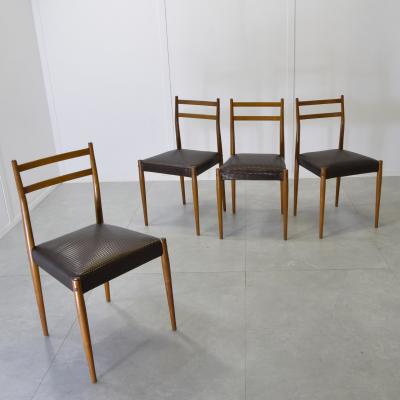 Reguitti Brothers Fratelli Reguitti set of four chairs 1960s 