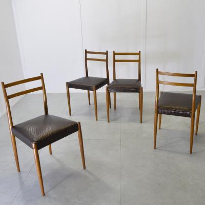  Reguitti Brothers Fratelli Reguitti set of four chairs 1960s 