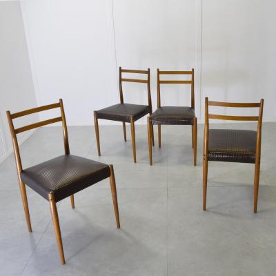  Reguitti Brothers Fratelli Reguitti set of four chairs 1960s 