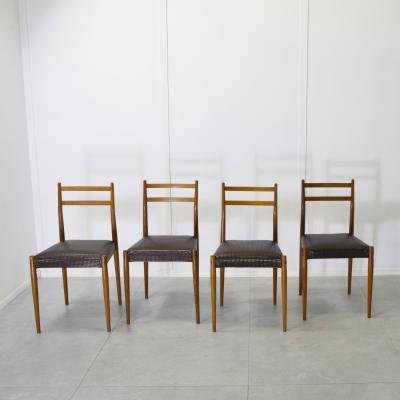  Reguitti Brothers Fratelli Reguitti set of four chairs 1960s 