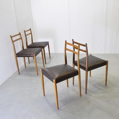  Reguitti Brothers Fratelli Reguitti set of four chairs 1960s 