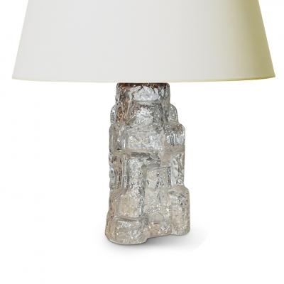 Reijmyre Glasbruk Pair of Petite Rustically Textured Glass Lamps by Reijmyre
