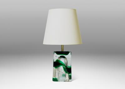  Reijmyre Glasbruk Pair of Table Lamps by Paul Kedelv for Reijmyre
