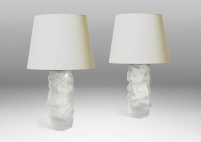  Reijmyre Glasbruk Pair of Table Lamps by Tyko Axelsson for Reijmyre