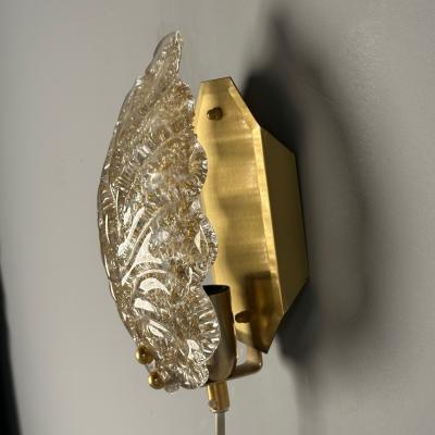  Reijmyre Glasbruk Reijmyre Swedish Mid Century Modern Gold Leaf Sconces Sweden 1990s