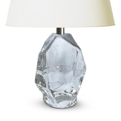  Reijmyre Glasbruk Table lamp with crystalline form by Reijmyre Glazbruk
