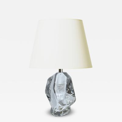  Reijmyre Glasbruk Table lamp with crystalline form by Reijmyre Glazbruk