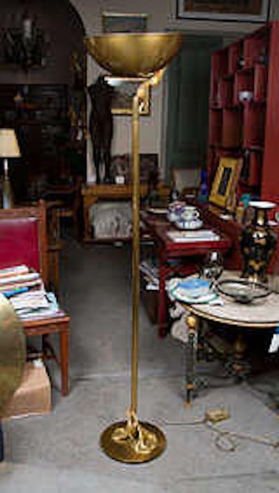  Relco UNUSUAL 1970S BRONZE STANDING LAMP BY RELCO