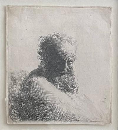  Rembrandt Bust of an Old Man Looking Down Three Quarters Right