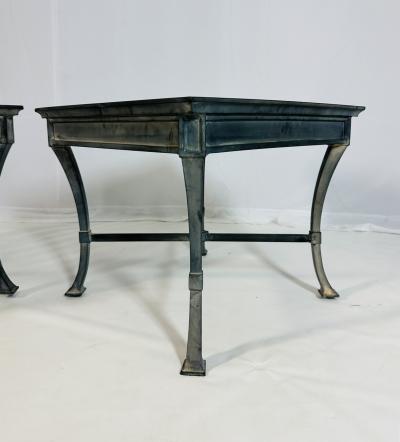  Restoration Hardware Pair of Restoration Hardware Antibes Aluminum Side Tables