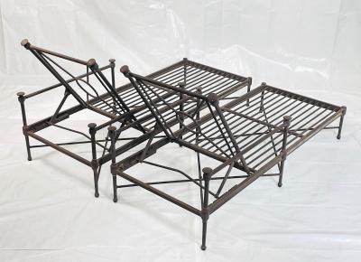  Restoration Hardware Pair of Restoration Hardware Catalina Aluminum Outdoor Lounge Chairs