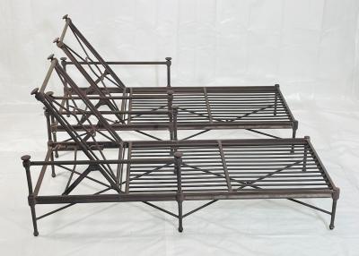  Restoration Hardware Pair of Restoration Hardware Catalina Aluminum Outdoor Lounge Chairs