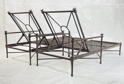 Restoration Hardware Pair of Restoration Hardware Catalina Aluminum Outdoor Lounge Chairs