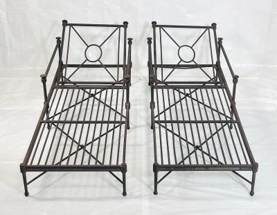  Restoration Hardware Pair of Restoration Hardware Catalina Aluminum Outdoor Lounge Chairs