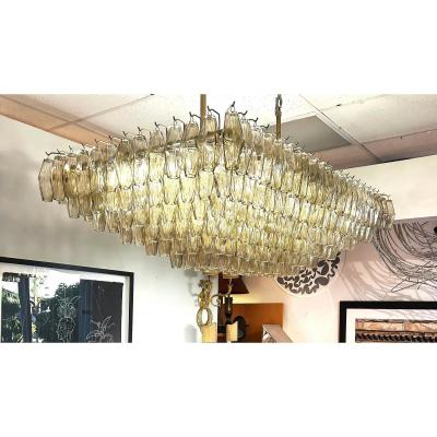  Restoration Hardware Restoration Hardware Luminaire Chiara Chandelier Brass Smoked Glass
