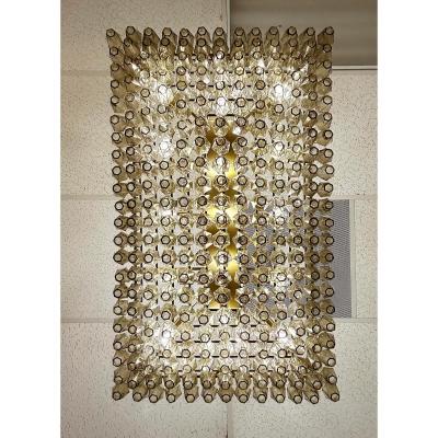  Restoration Hardware Restoration Hardware Luminaire Chiara Chandelier Brass Smoked Glass