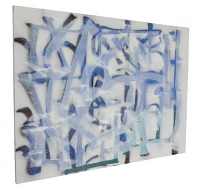  Retna RETNA b 1979 Untitled Acrylic spray paint and glitter on canvas 96 x 72