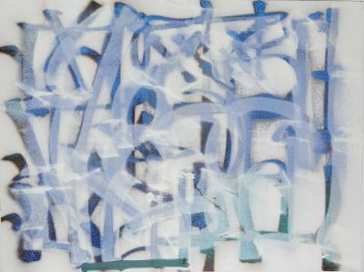  Retna RETNA b 1979 Untitled Acrylic spray paint and glitter on canvas 96 x 72