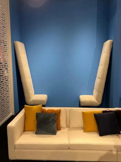 Rex Lotery Rex Lotery Wall Hung Lounge Chairs for Corinne Calvet Residence Beverly Hills