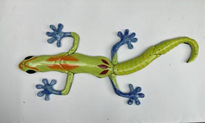  Rexx Fischer Monumental Glazed Ceramic Gecko Wall Sculpture by Rexx Fischer Florida Artist