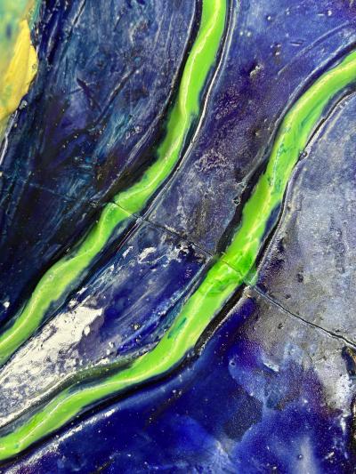  Rexx Fischer Queen Angel Fish Ceramic Wall Sculpture