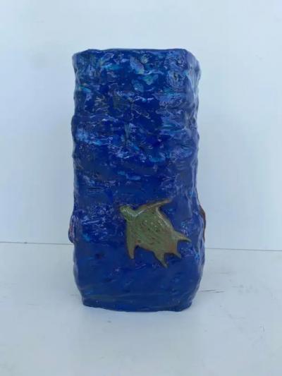 Rexx Fischer Unique Hand Made Sculptural Glazed Ceramic Umbrella Stand by Rexx Fischer 2024