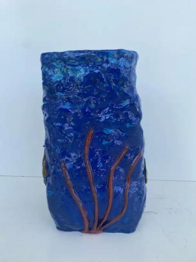 Rexx Fischer Unique Hand Made Sculptural Glazed Ceramic Umbrella Stand by Rexx Fischer 2024