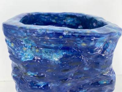 Rexx Fischer Unique Hand Made Sculptural Glazed Ceramic Umbrella Stand by Rexx Fischer 2024