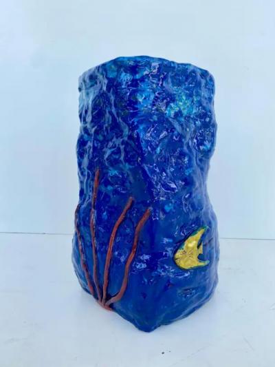 Rexx Fischer Unique Hand Made Sculptural Glazed Ceramic Umbrella Stand by Rexx Fischer 2024