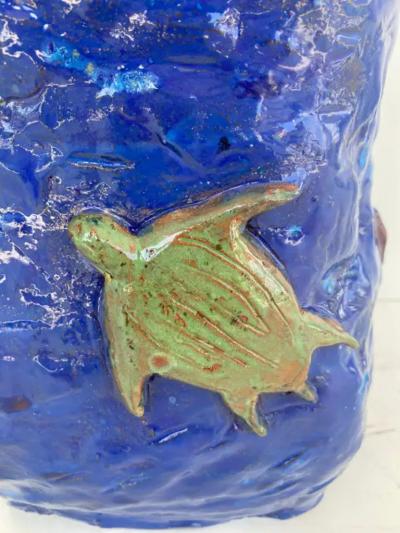 Rexx Fischer Unique Hand Made Sculptural Glazed Ceramic Umbrella Stand by Rexx Fischer 2024