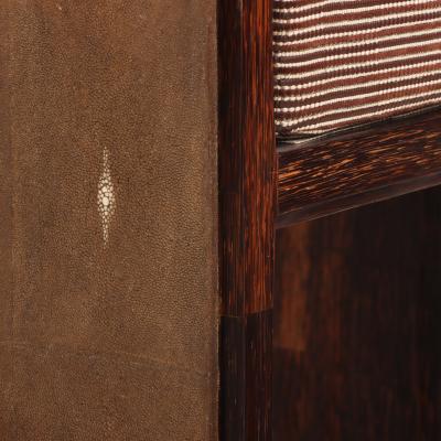  Ria Youri Augousti Pair of shagreen covered stools by R Y Augousti Paris