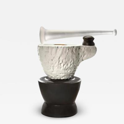  Richard A Hirsch Richard Hirsch Ceramic Mortar and Glass Pestle Sculpture 2 2020