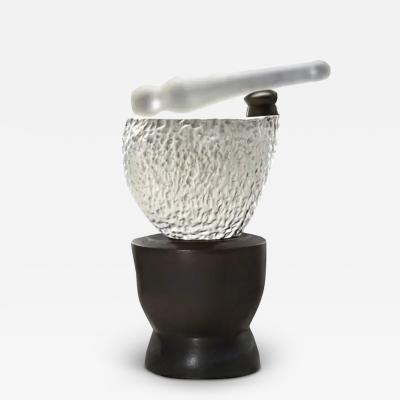  Richard A Hirsch Richard Hirsch Ceramic Mortar and Glass Pestle Sculpture 5 2020