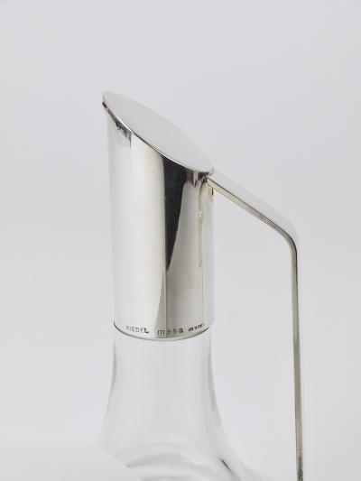  Riedel Riedel Mesa Elegant Silver Crystal Carafe Decanter Pitcher Italy 1980s