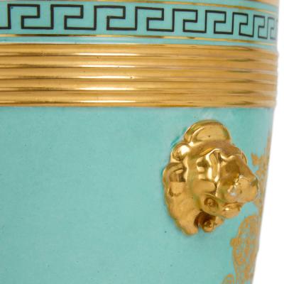  Rihouet Pair of antique French porcelain cachepots by Rihouet