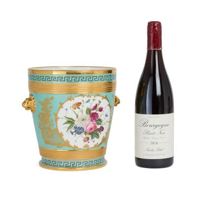  Rihouet Pair of antique French porcelain cachepots by Rihouet