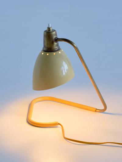  Robert Caillat Robert Caillat Table Lamp with Yellow Adjustable Shade France 1950s