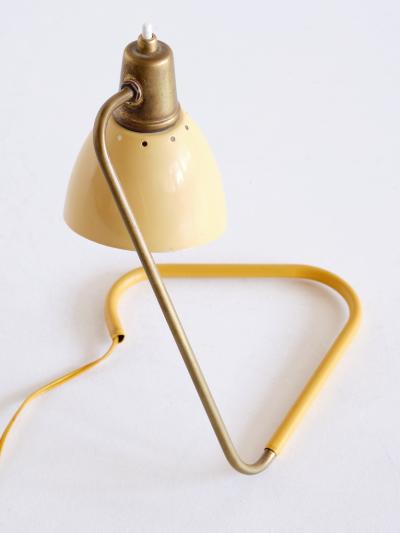  Robert Caillat Robert Caillat Table Lamp with Yellow Adjustable Shade France 1950s