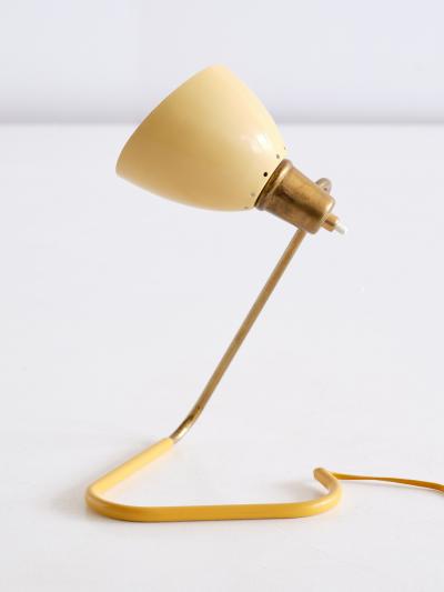  Robert Caillat Robert Caillat Table Lamp with Yellow Adjustable Shade France 1950s