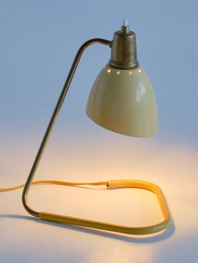  Robert Caillat Robert Caillat Table Lamp with Yellow Adjustable Shade France 1950s