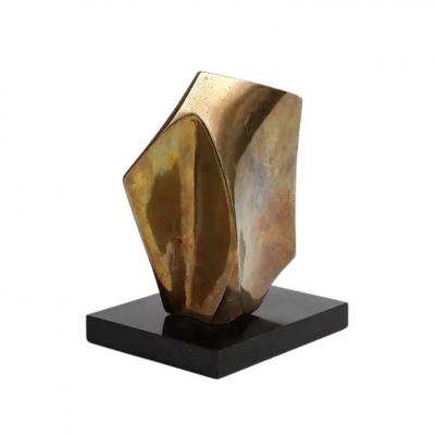  Robert Helsmoortel Robert Helsmoortel Bronze Sculpture Abstract Biomorphic Signed