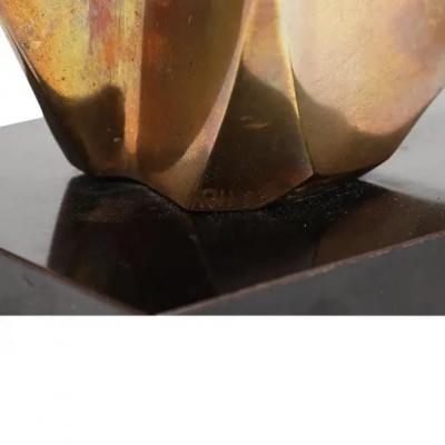  Robert Helsmoortel Robert Helsmoortel Bronze Sculpture Abstract Biomorphic Signed