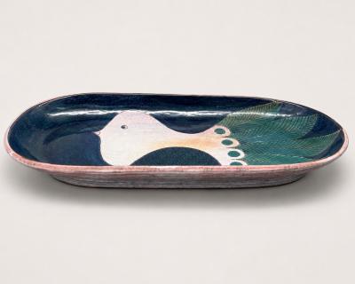  Robert Jean Cloutier Large decorative dish by Robert et Jean Cloutier Paris France circa 1960