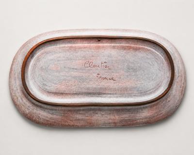  Robert Jean Cloutier Large decorative dish by Robert et Jean Cloutier Paris France circa 1960
