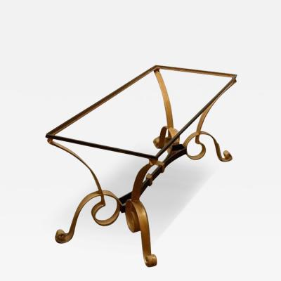  Robert Merceris Robert Merceris forged iron and gilt coffee table